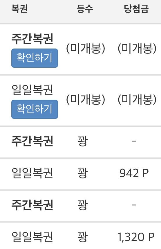 오늘 쌍복 4연타 !!!