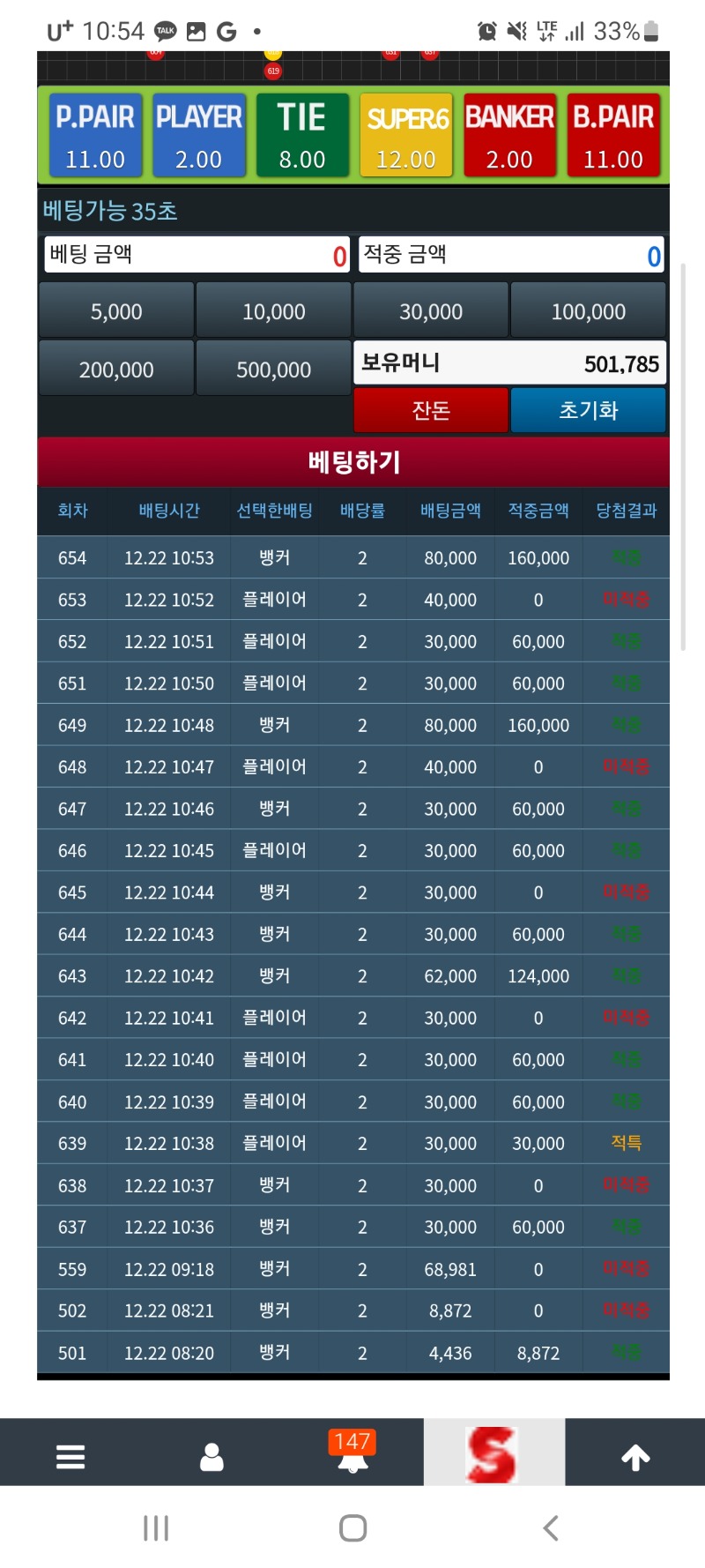 감격의 50만포 달성