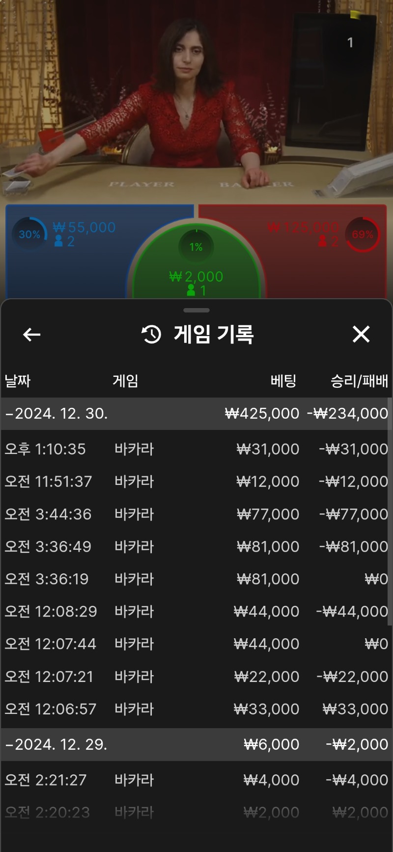루스 카라 패배