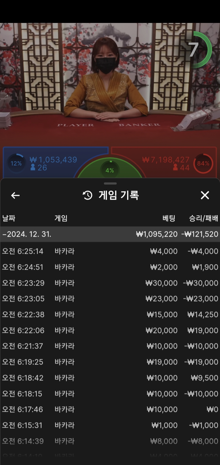 와 진짜 이번주도 바카라 왜이러냐..그림이 참..