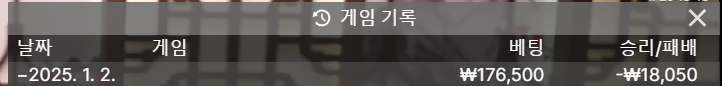 슬롯하고 남은걸로... 아쉽다 환전할껄 ㅋㅋㅋ