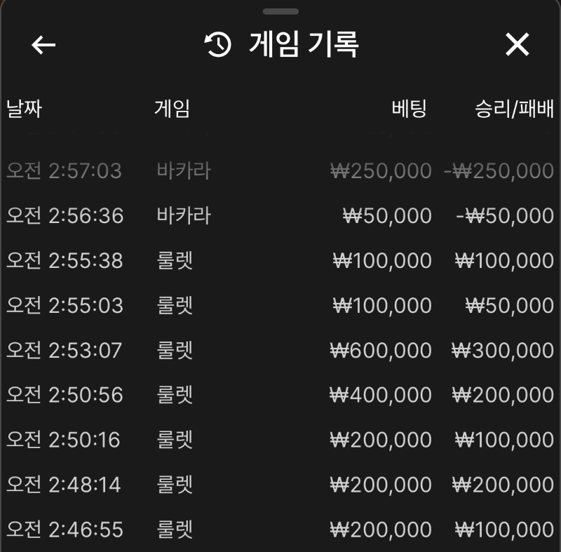 룰렛 7연타