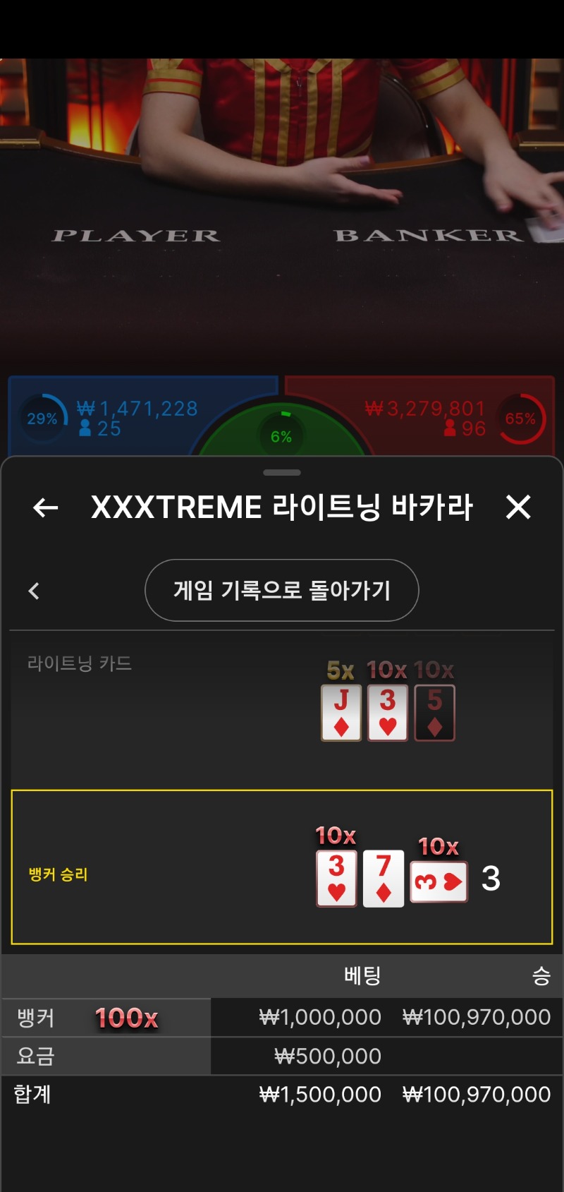 죽다가 한방 터지네요