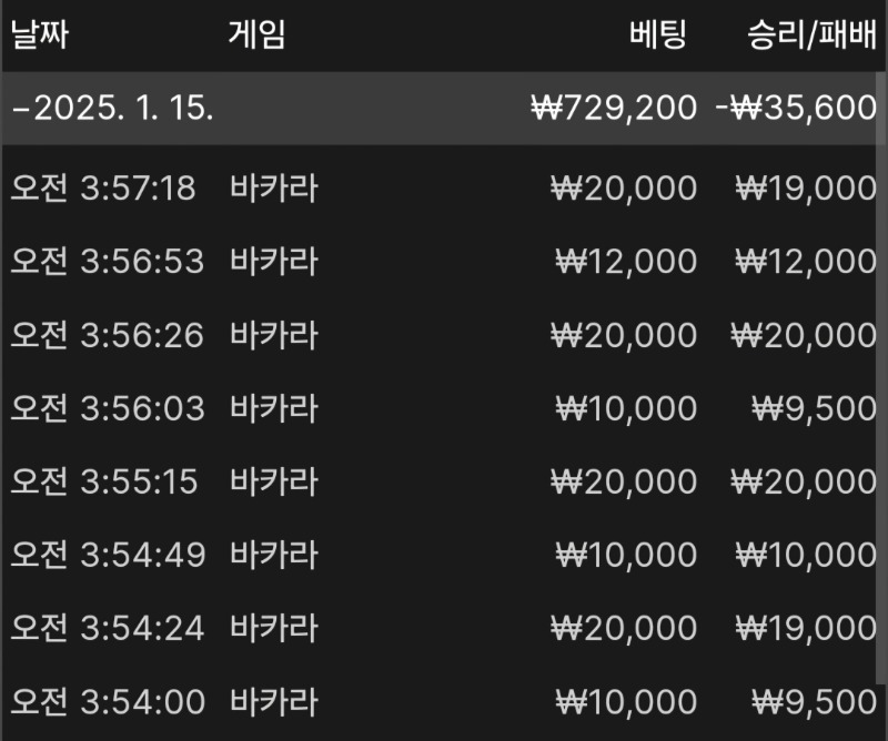 바카라 8연승
