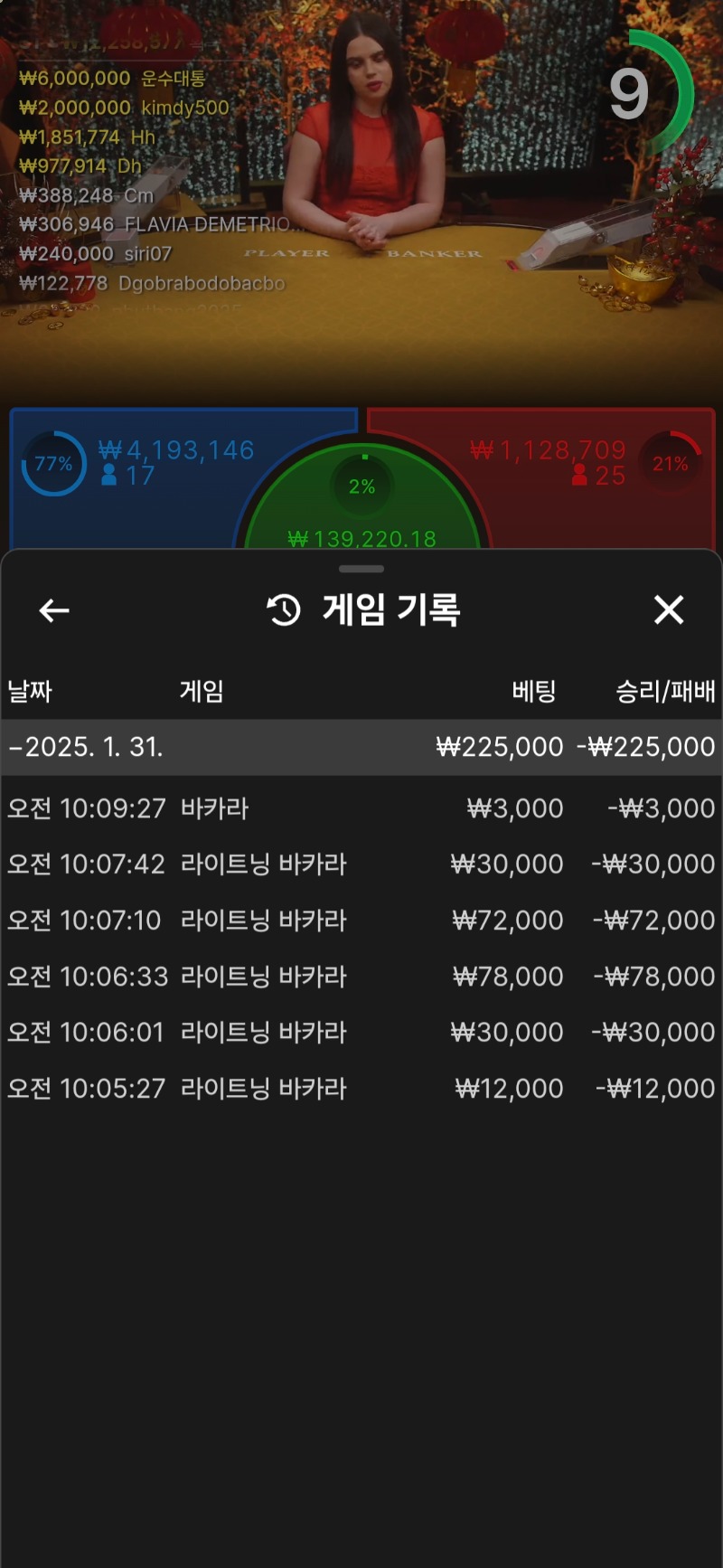 바카라 완패~~!!^^