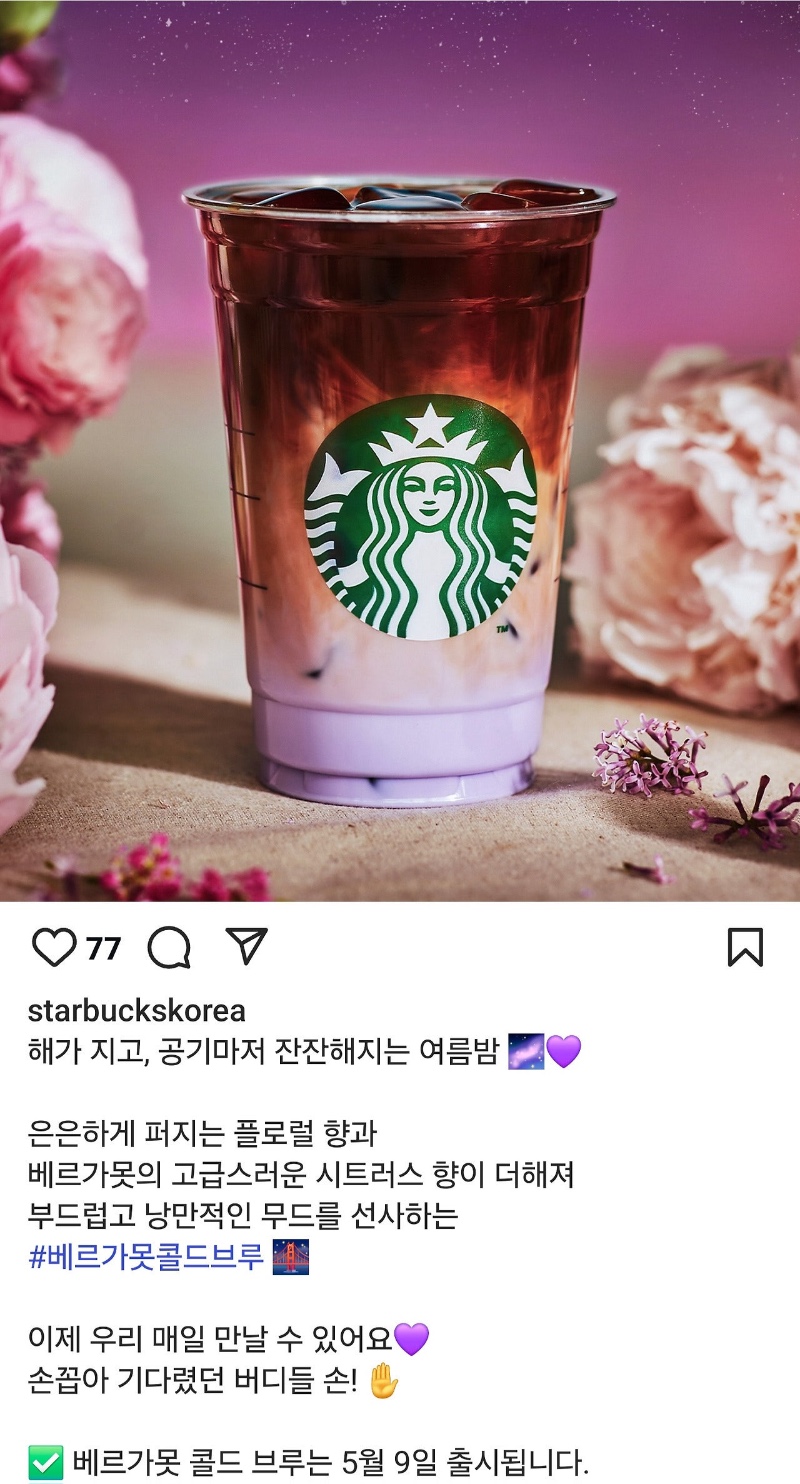 스타벅스 신메뉴 출시 예정