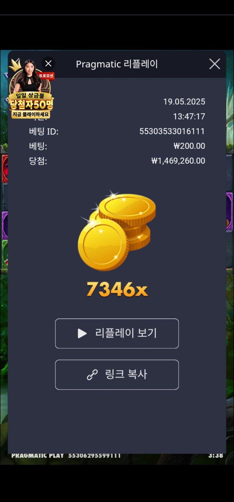 멀린 7346배