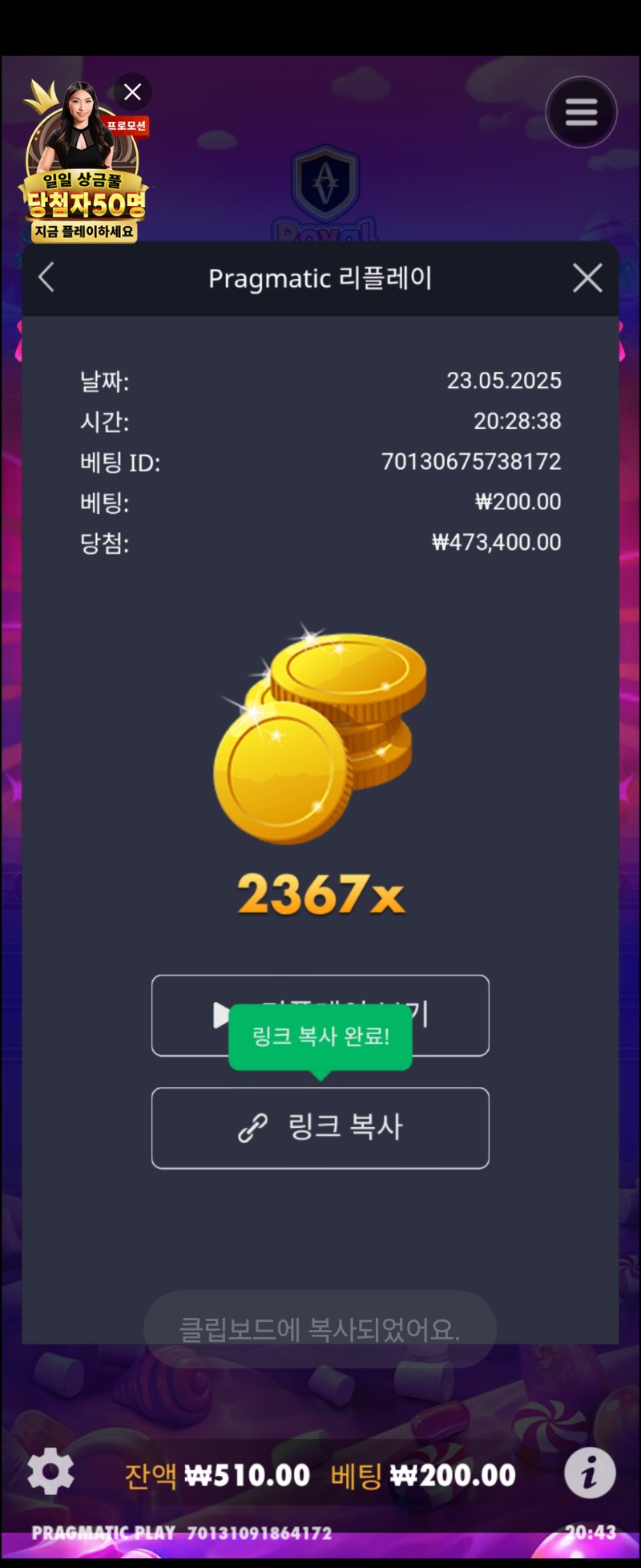 로열 슈천 2367배