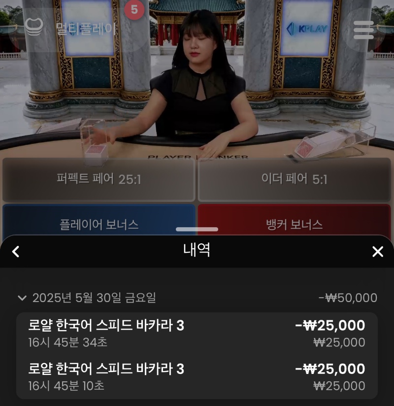 소액 바카라 패
