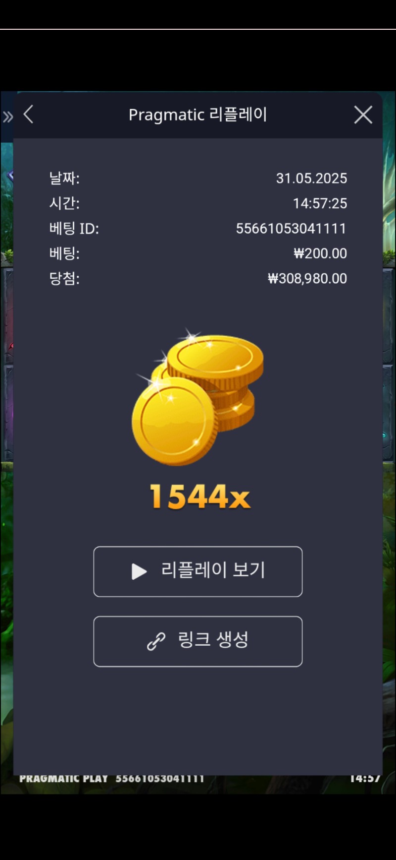 멀린1544배