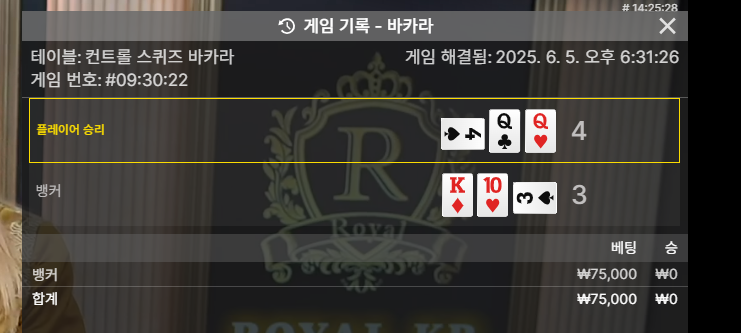 바카라 패는 당연!