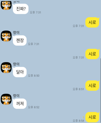 랑이가 자꾸 어디 가자고 해요!!