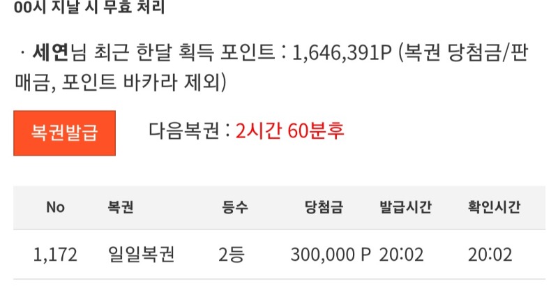 일복2등!!!