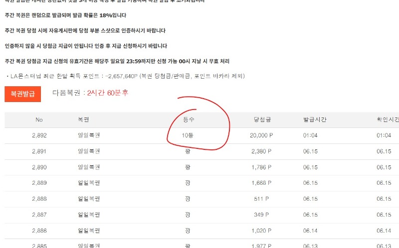 일복  10둥~~~~~~~~