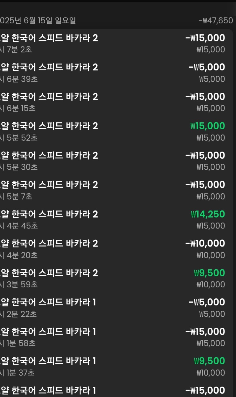 지는중