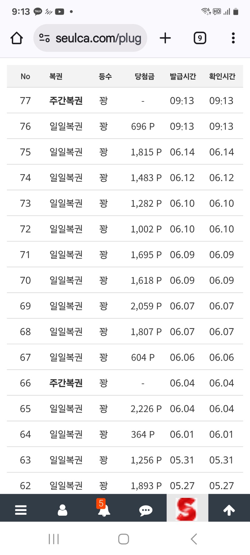 당첨 기회가 오겠지요