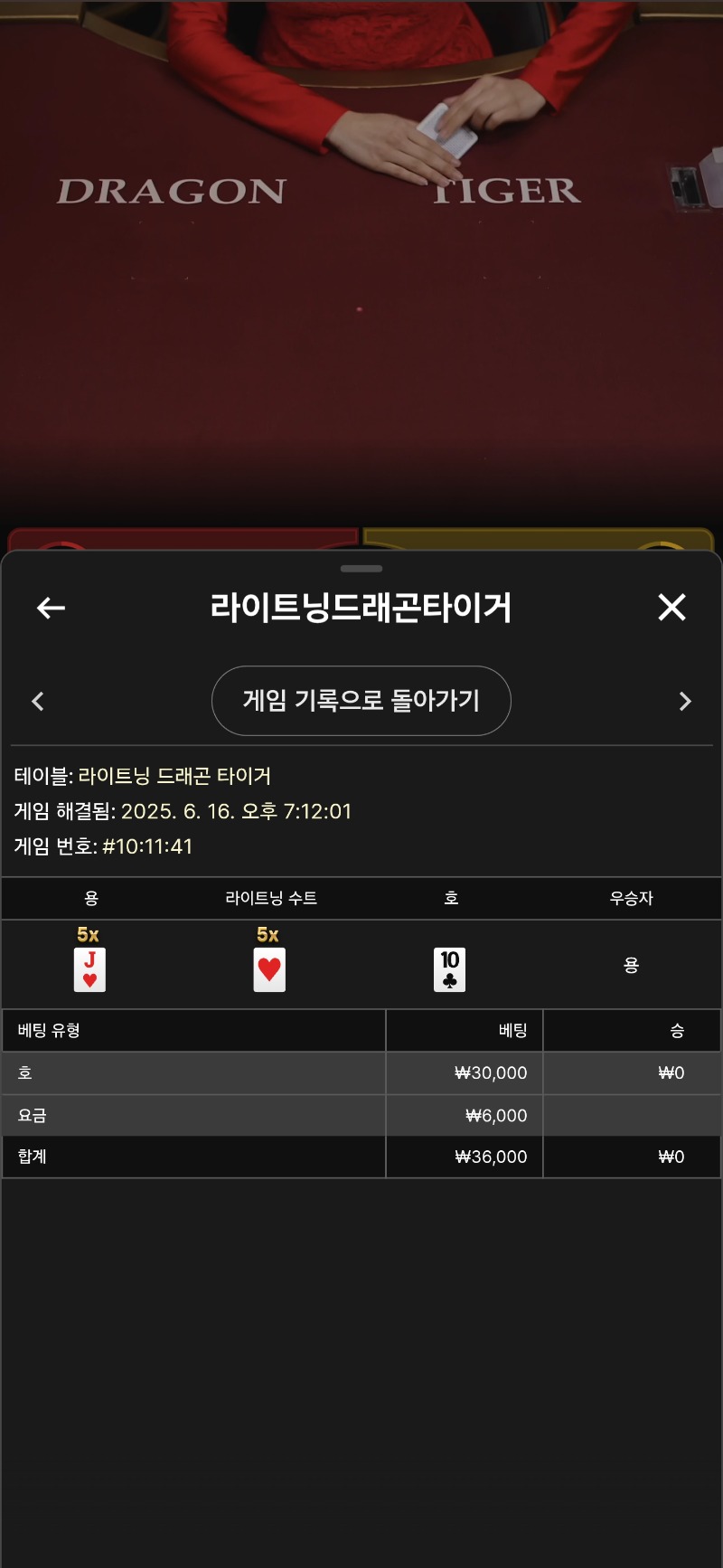 포교금 라이트닝드라곤타이거 패