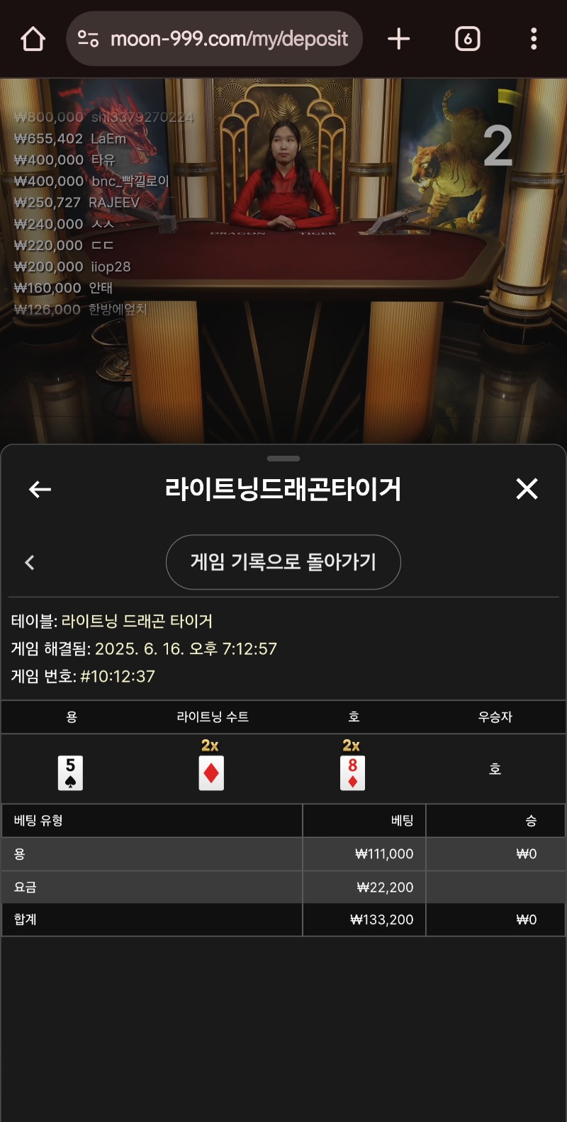 포교금 라이트닝 용호 마물패