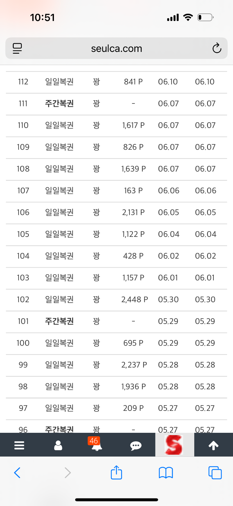 복권이 맞질않네요ㅠ