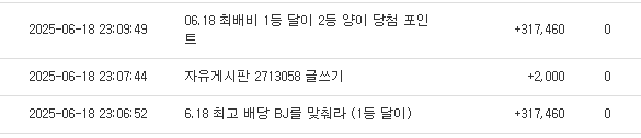 캬.. 1,2등 동시당첨 포인트 달달하네요  ㅅㅅ