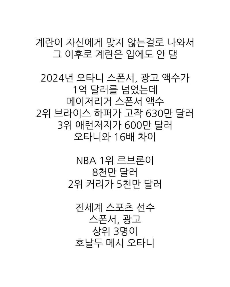 오타니의 지독한 자기관리