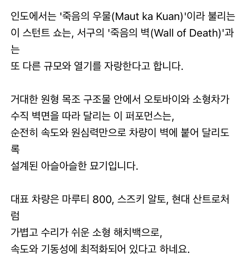 인도의 '죽음의 우물' 로컬 서커스