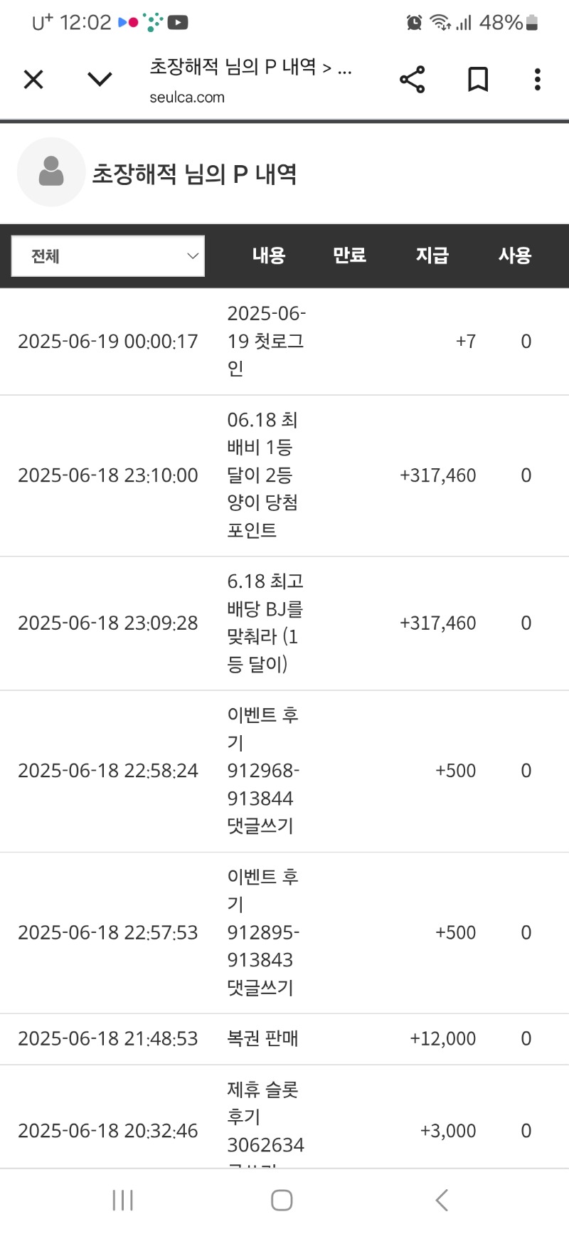 오옷 최배비 1,2등 동시 적중~~