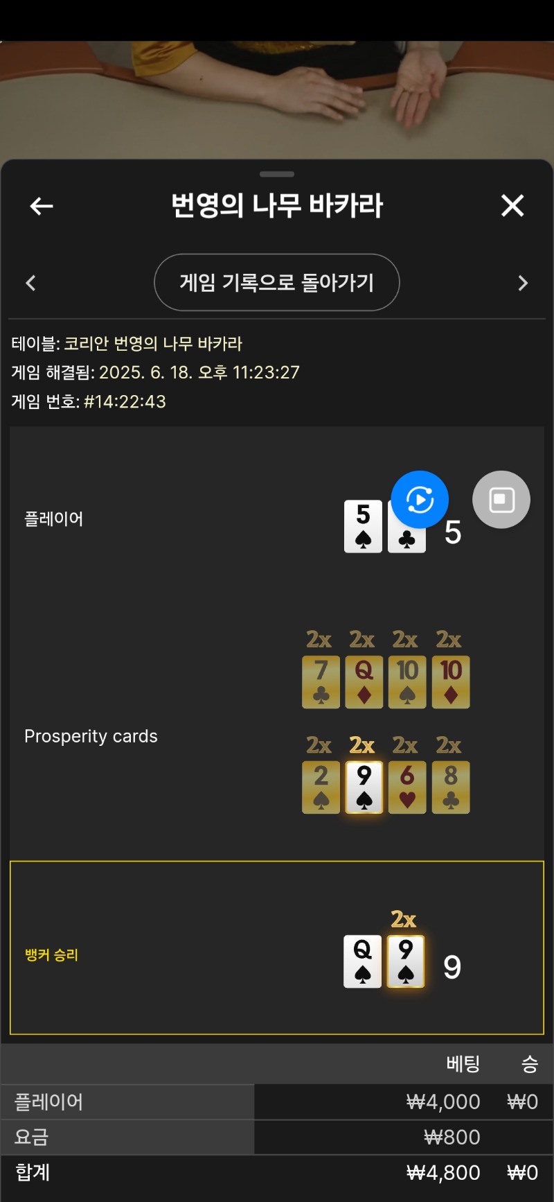 번영 바카라 패