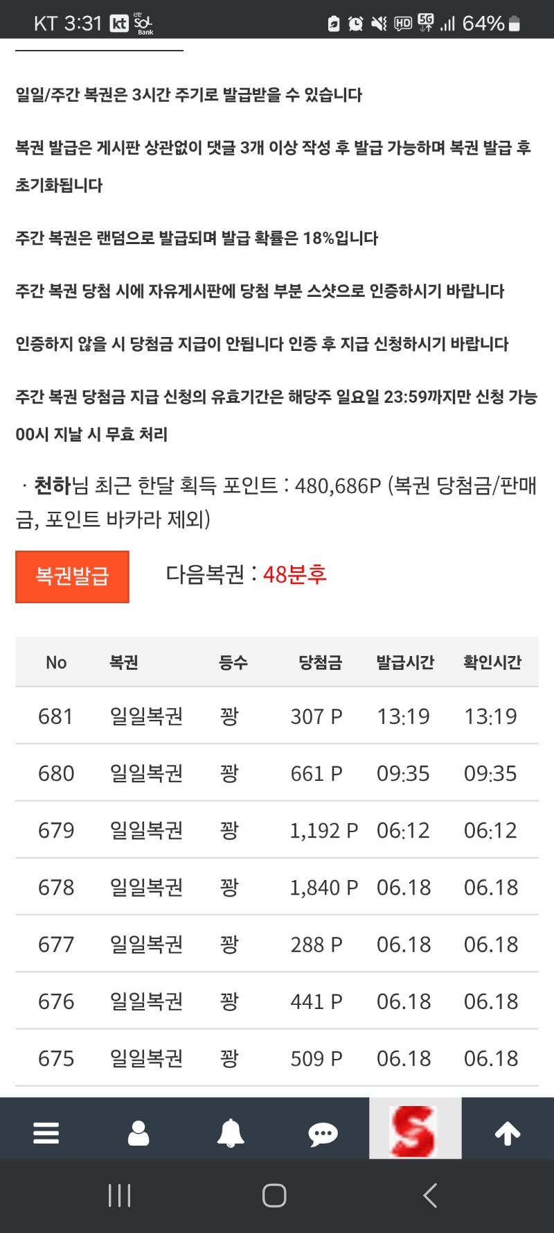 오늘도 일복은 꽝이네~