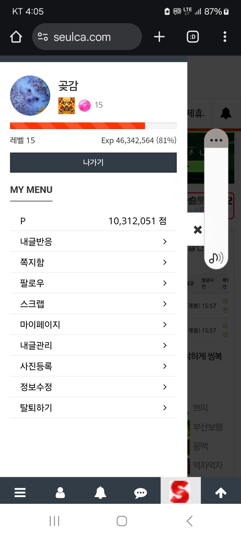 청소하고