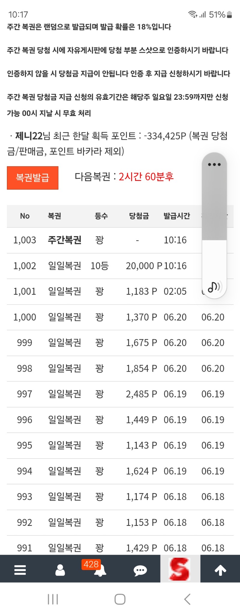 일복10등
