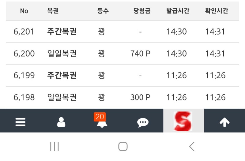처음으로 연쌍복이왔다