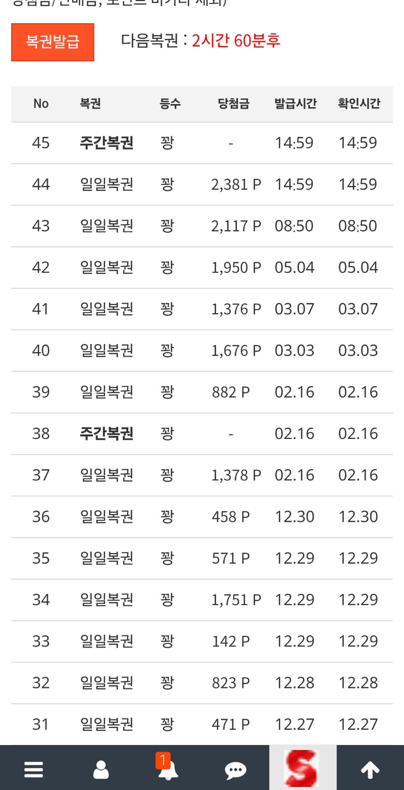 복권ㅜㅜ