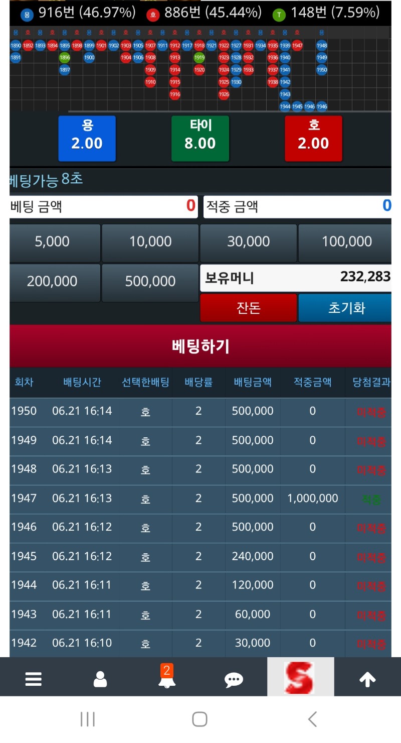 하.. 왜 귀신같이 줄이내려오고