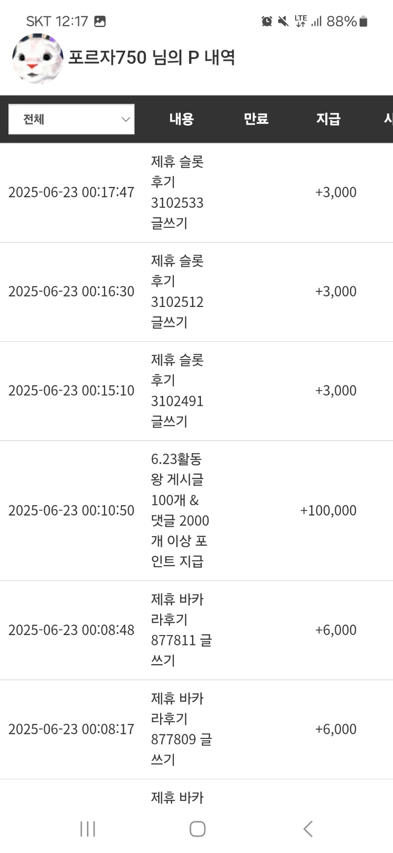 활동왕. 슬포 감사합니다
