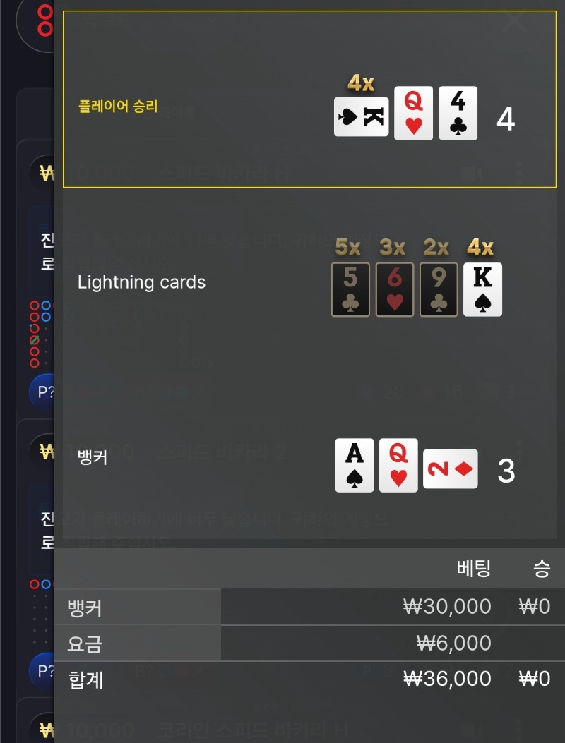 번개카라 패