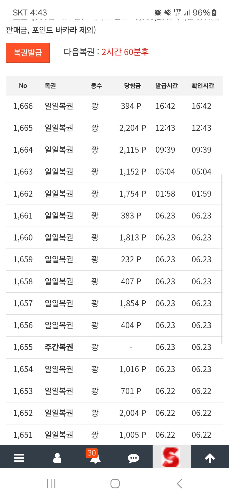 31일 연꽝 순항중