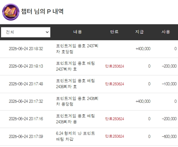 미니형난 50만베팅 멘징해두기