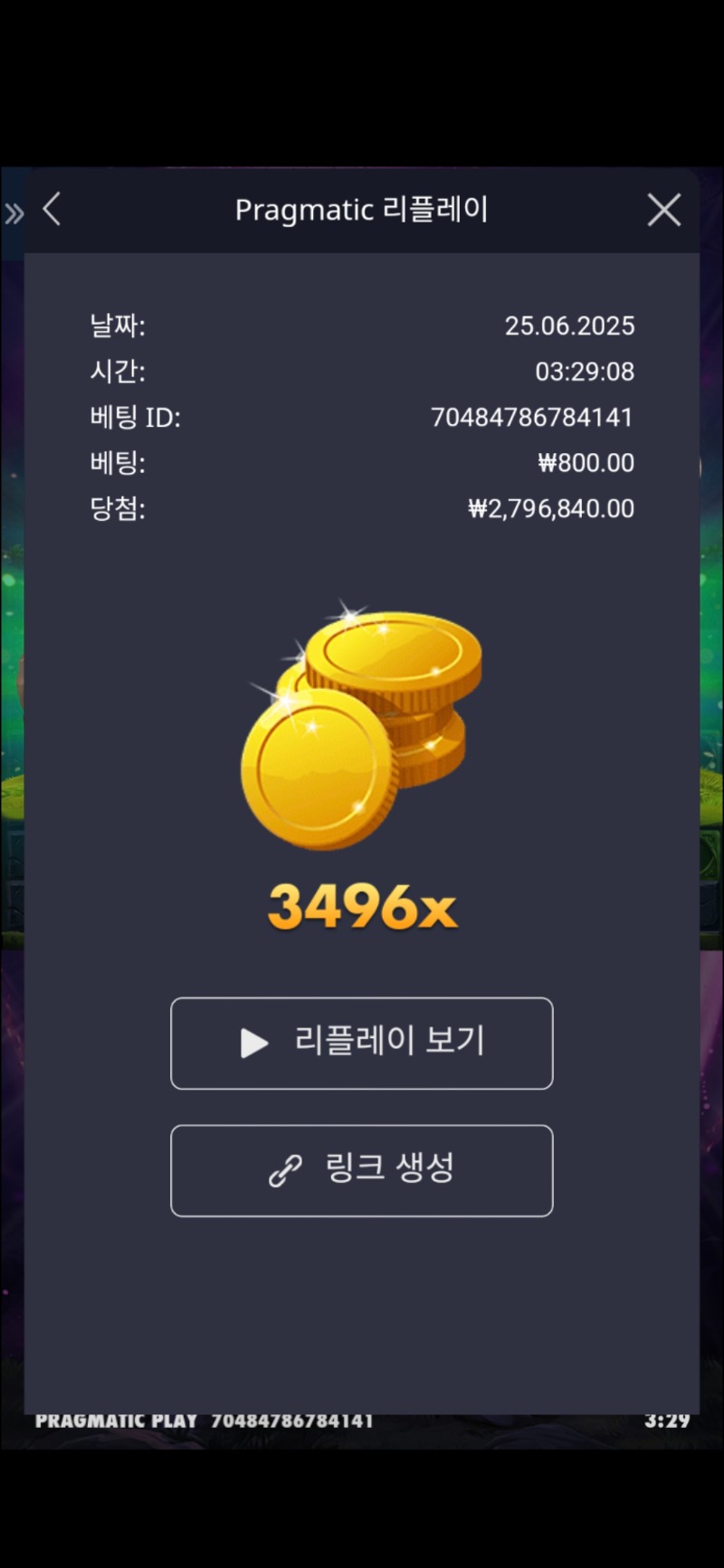 멀린3496배