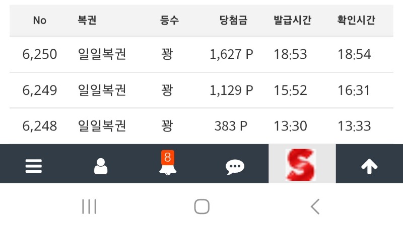 오늘복권은 요까지만~