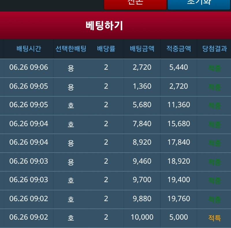 슬용호 잔돈털기