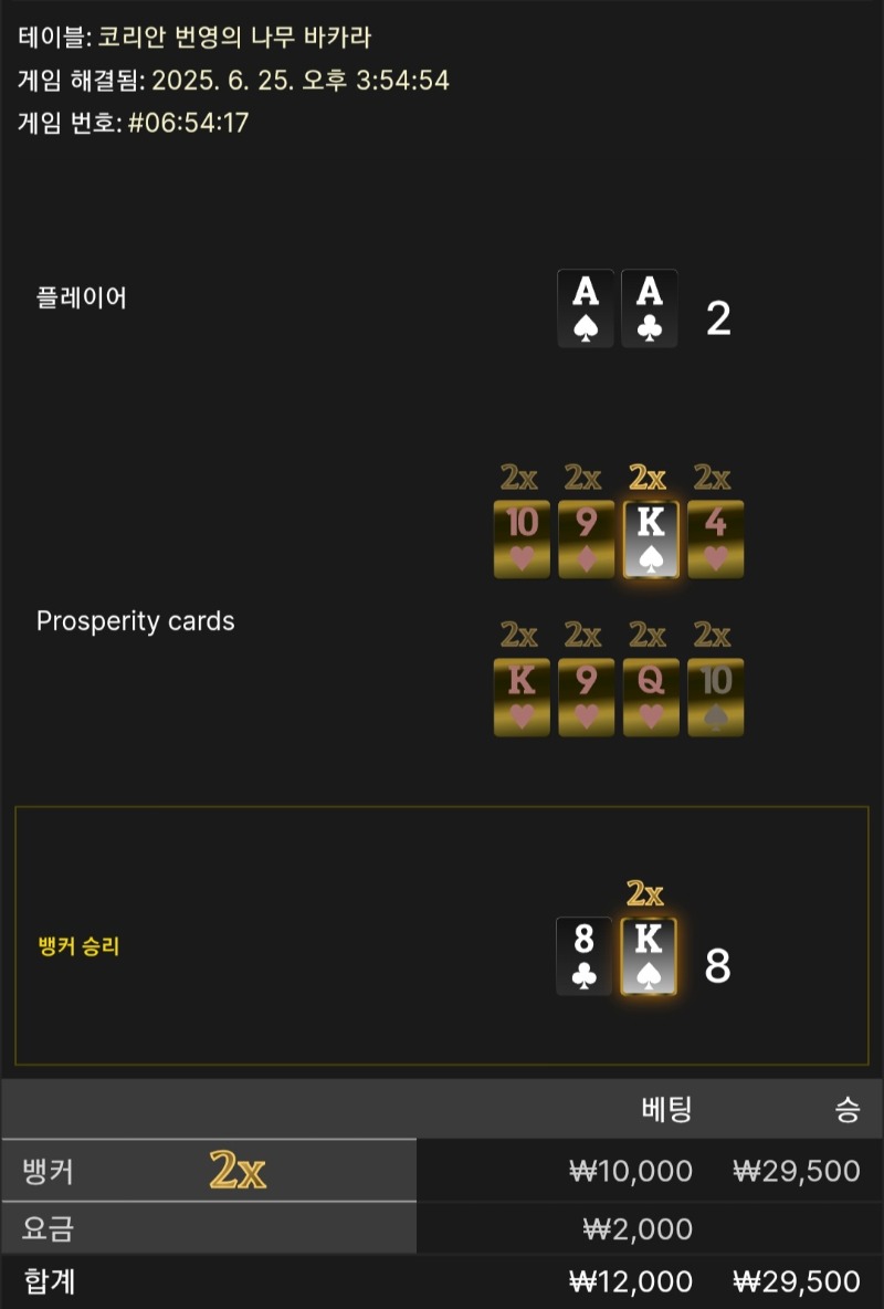 번영 2승 ☆☆