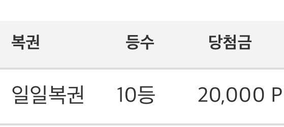 일복 당첨
