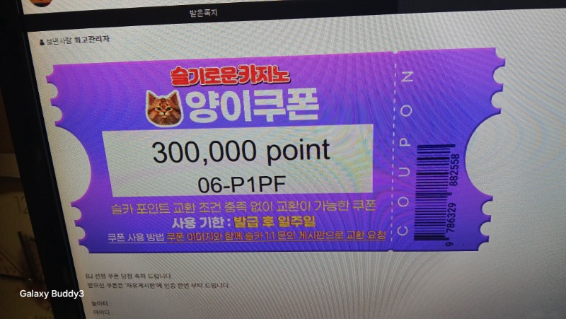양이님 교환 쿠폰 30만포