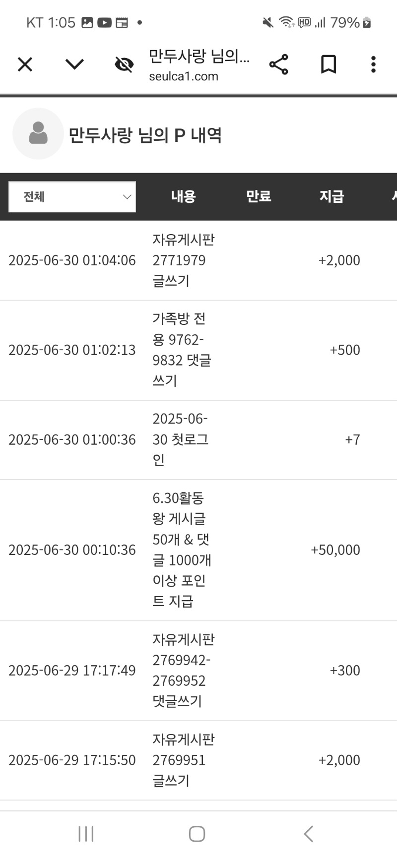 포인트가 생겼다 슬카라 갓쨔 ㅋ