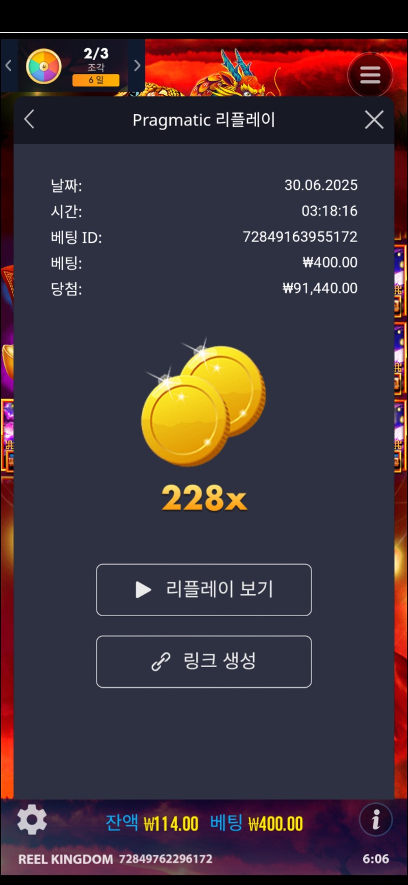 풀로팅 드래곤 228배