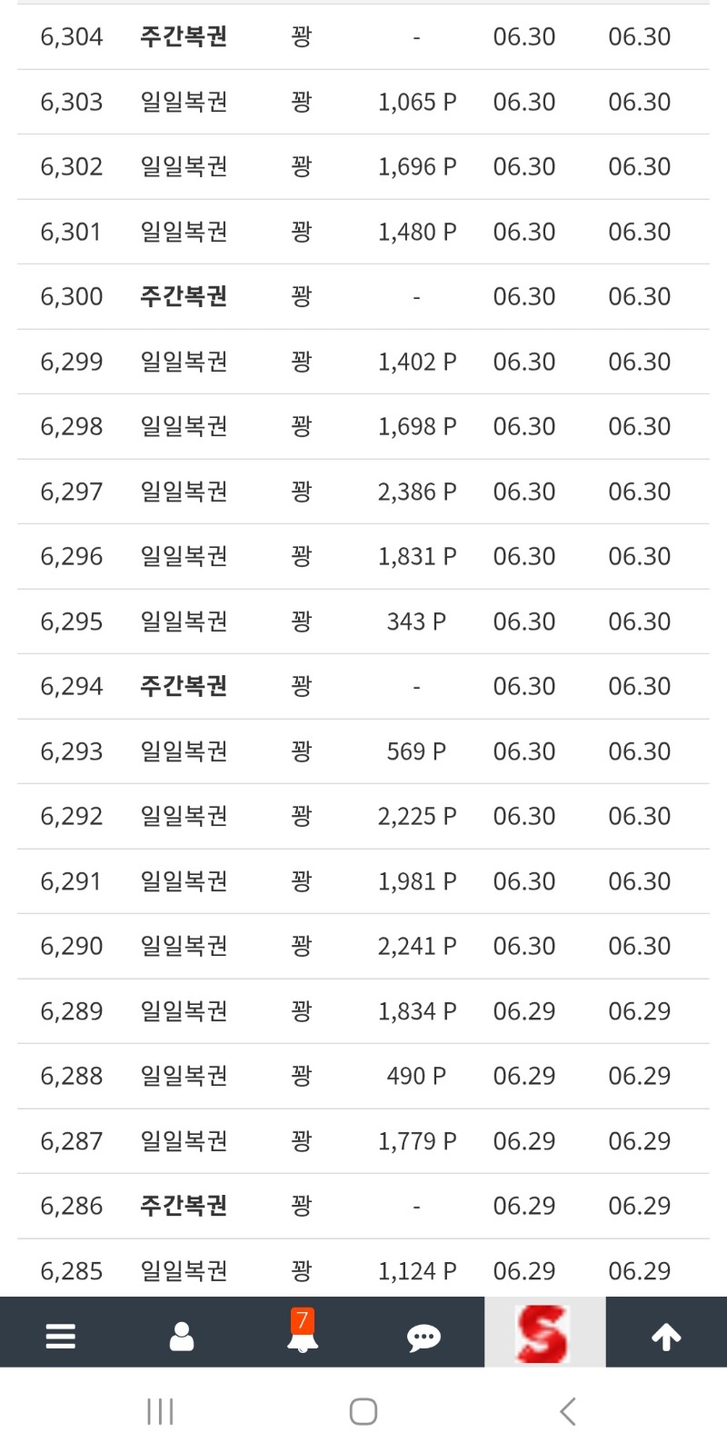 중간에 10등있는거 불편하네ㅎㅎ