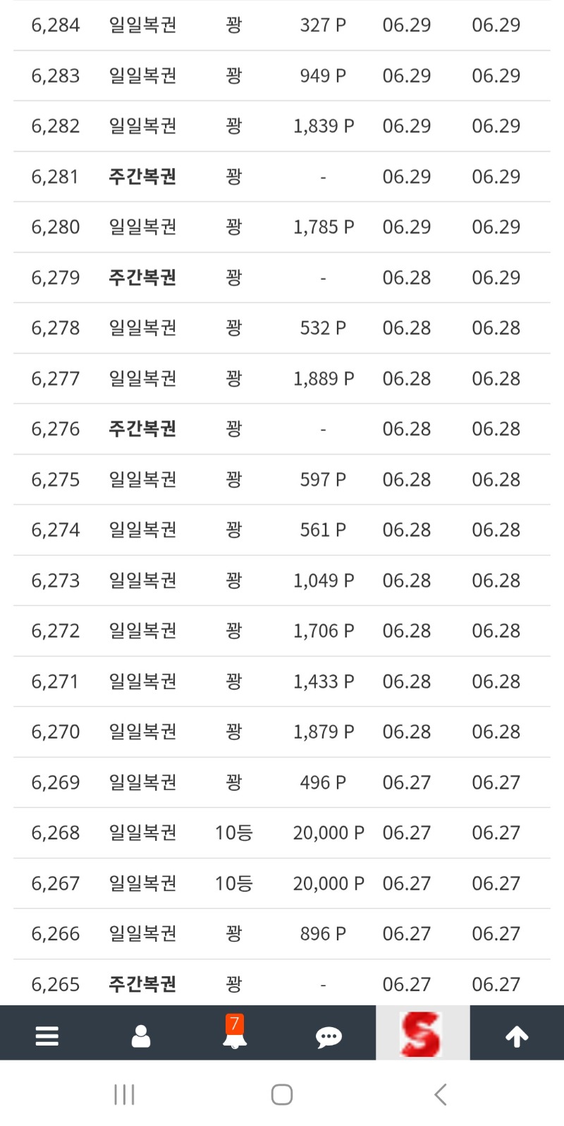 중간에 10등있는거 불편하네ㅎㅎ