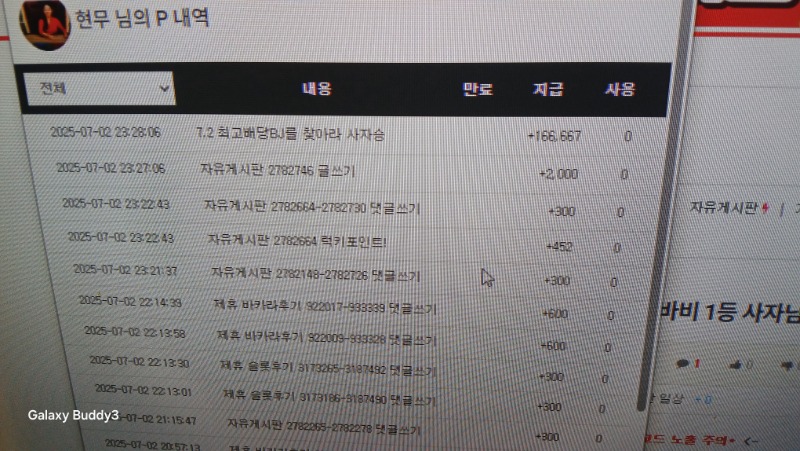 촤바비 사자님 승 포인트