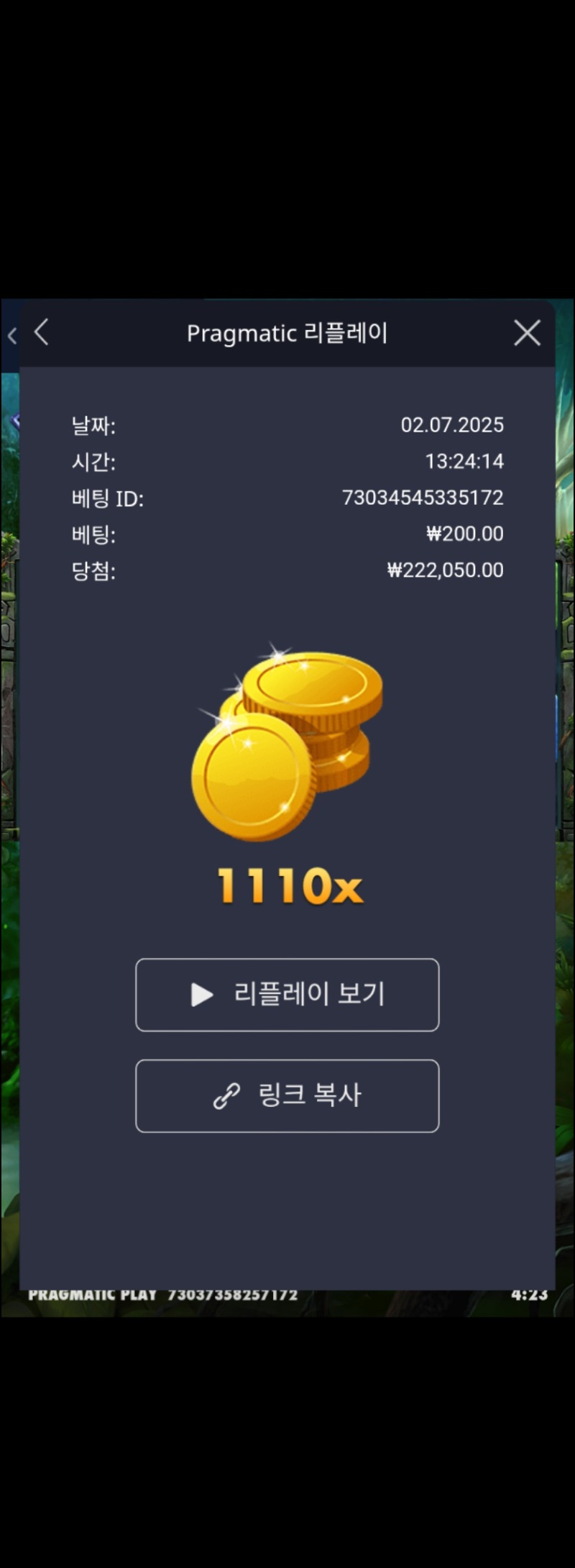 멀린1110배
